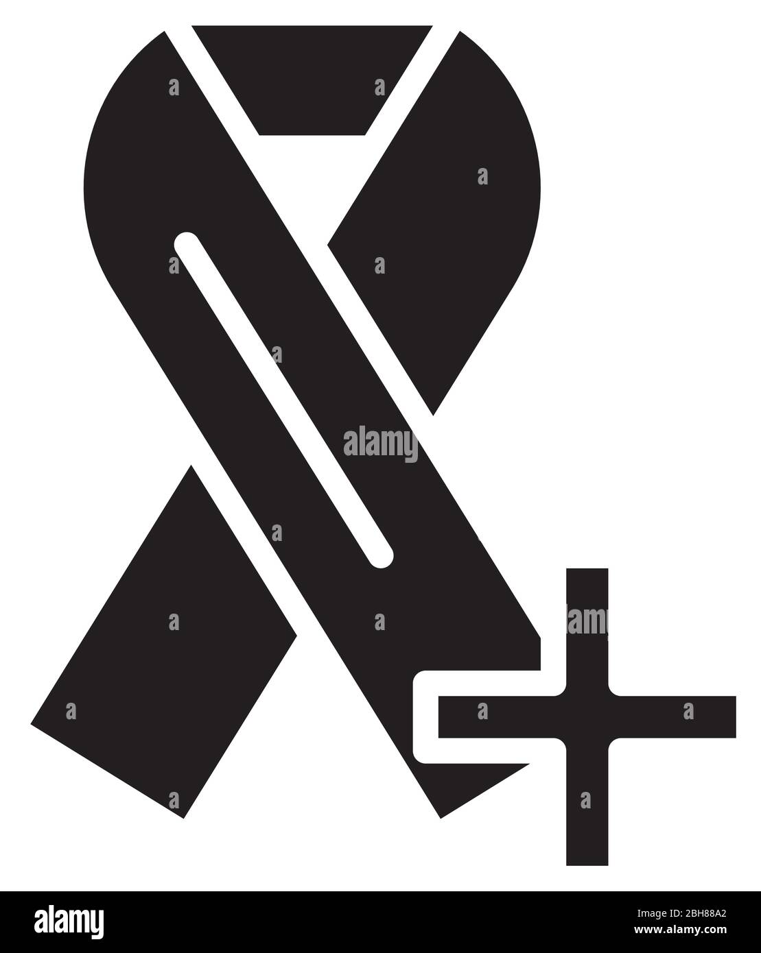 Awareness Campaign Ribbon Silhouette Style Icon Stock Vector Image Art Alamy