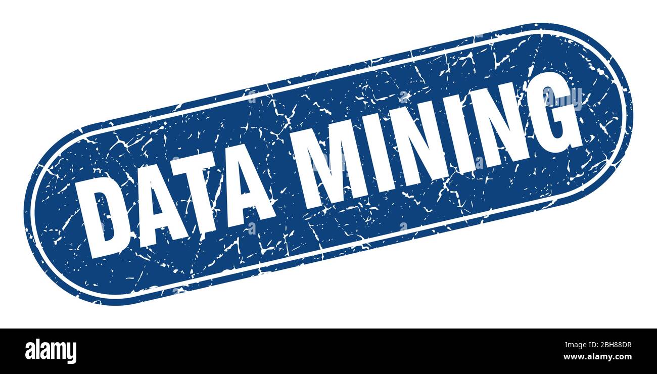 data mining sign. data mining grunge blue stamp. Label Stock Vector