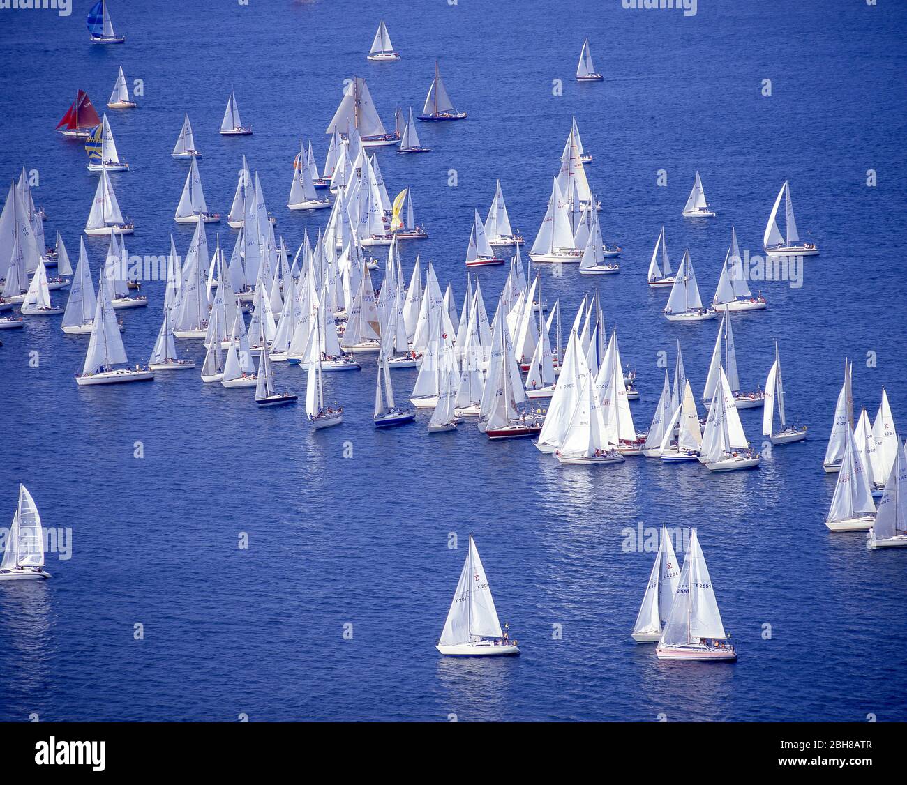 Cowes Week yachting regatta, Cowes, Isle of Wight, England, United Kingdom Stock Photo