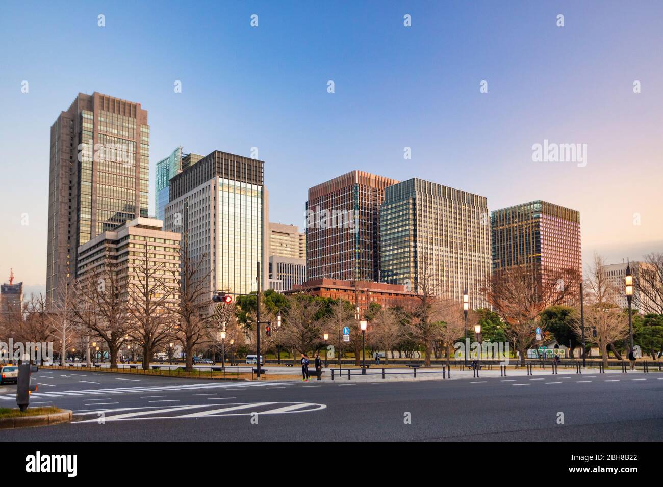 Japan,Tokyo City, Marunouchi District, Skyline Stock Photo