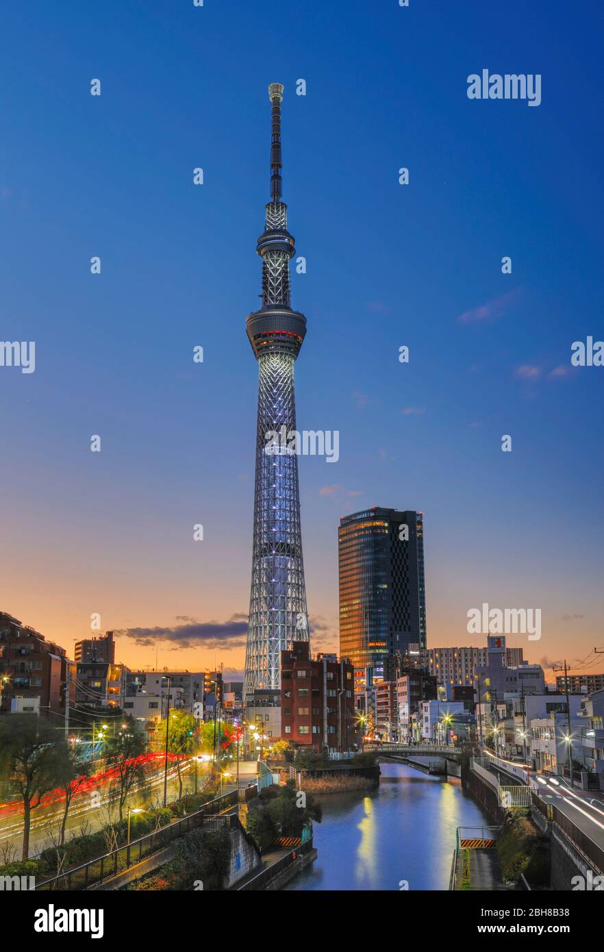 Japan, Tokyo City, Sky Tree Tower Stock Photo