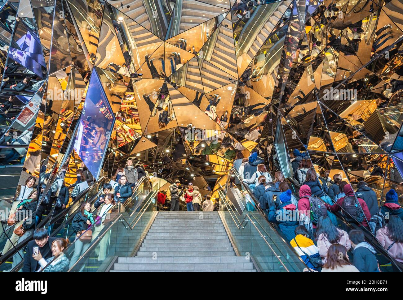 Japan, Tokyo City, Harajuku District, Shopping Mall entrance Stock Photo