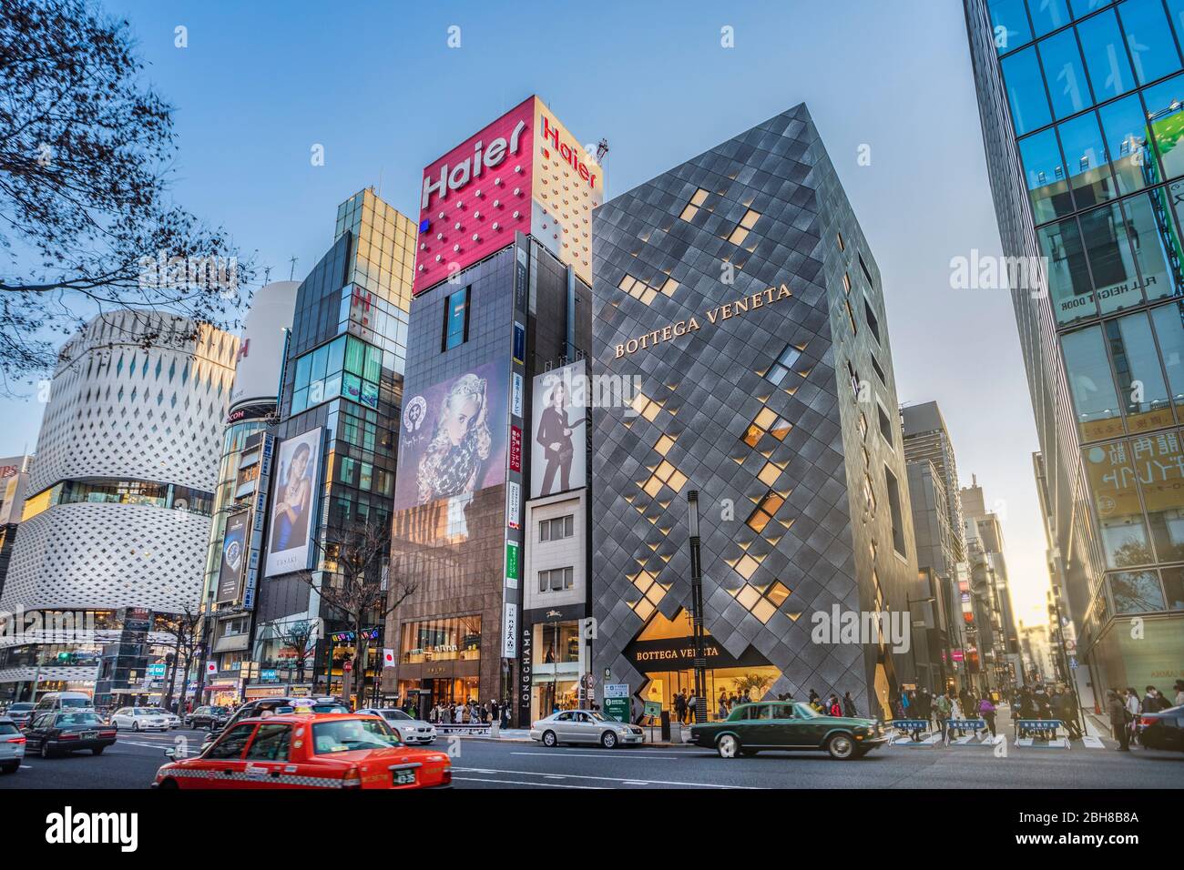 Japan, Tokyo City, Ginza District, Harumi Dori Avenue Stock Photo - Alamy