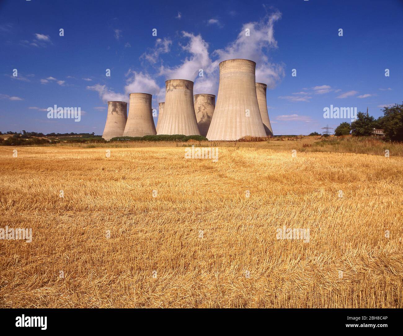 Cooling towers of Ratcliffe-on-Soar Power Station, Nottinghamshire, England, United Kingdom Stock Photo