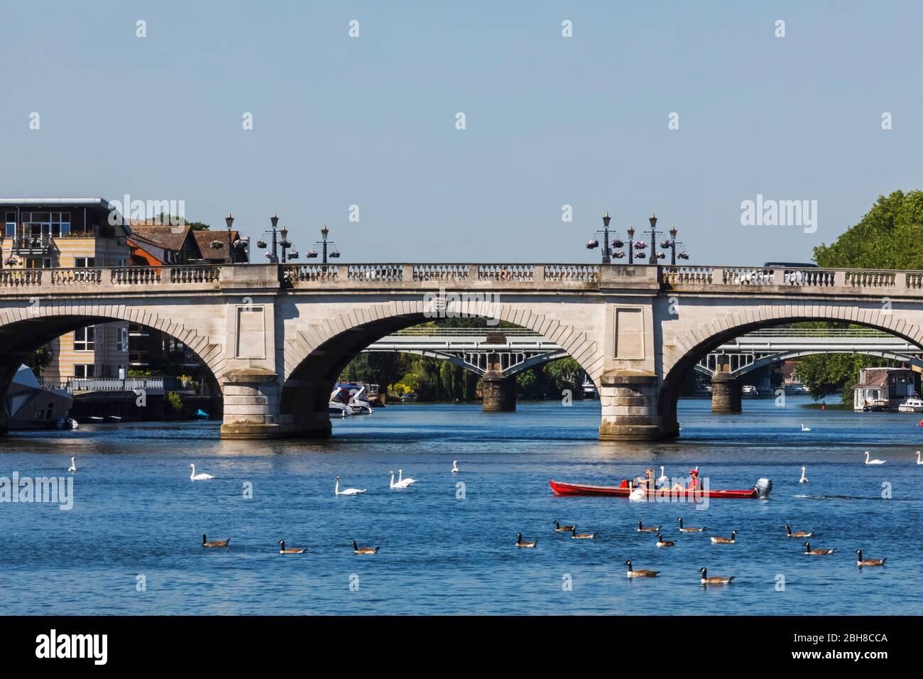 England, London, Kingston-upon-Thames, Kingston Bridge Stock Photo