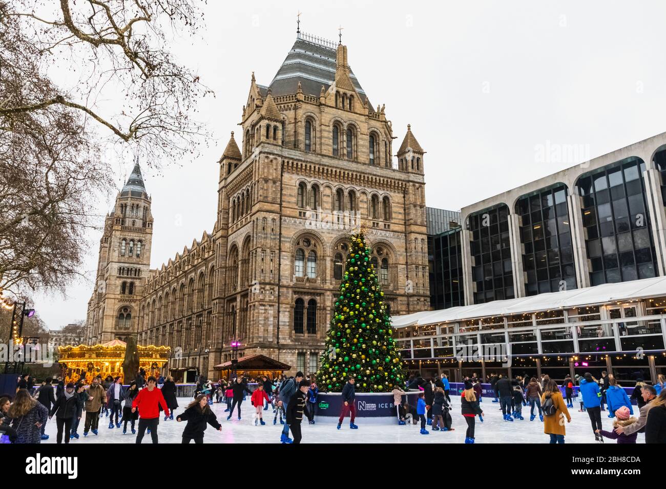 England, London, South Kensington, Natural History Museum Ice Rink, Ice