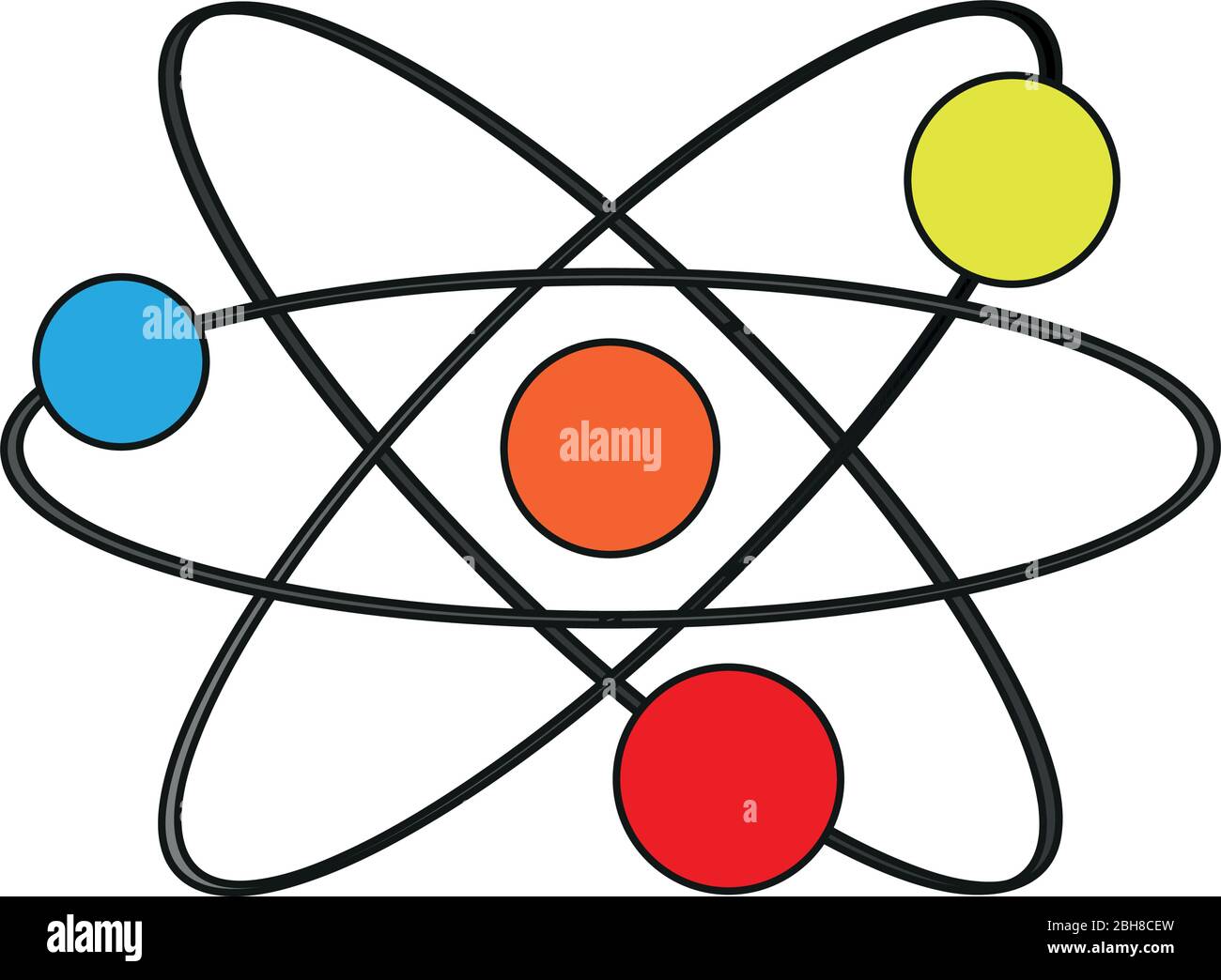 Isolated atom icon Stock Vector