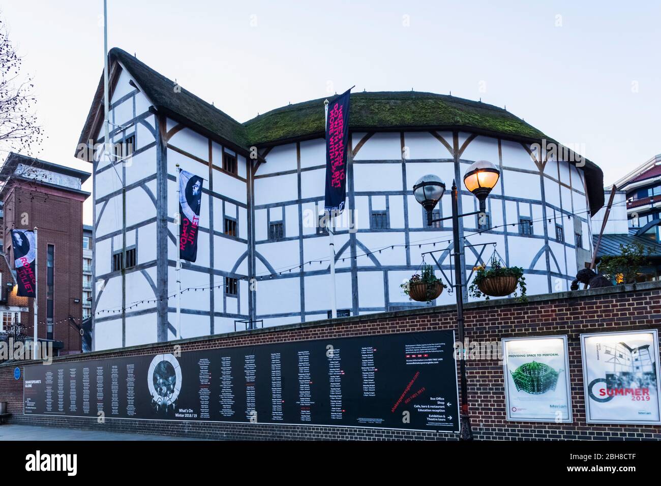 England, London, Southwark, Shakespeare's Globe Theatre Stock Photo