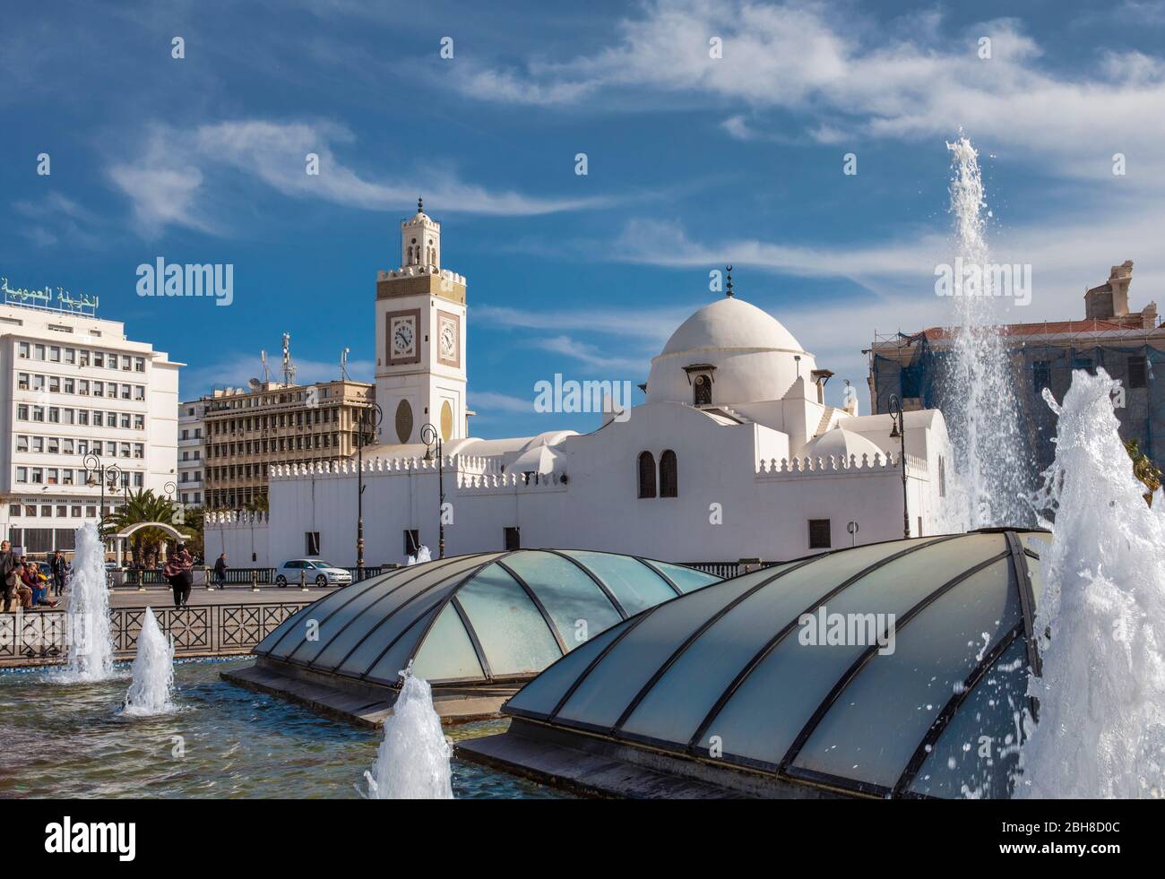 Argelia, Argel City, Martyrs Square, Djemaa El-Djedid Mosque, UNESCO Stock Photo