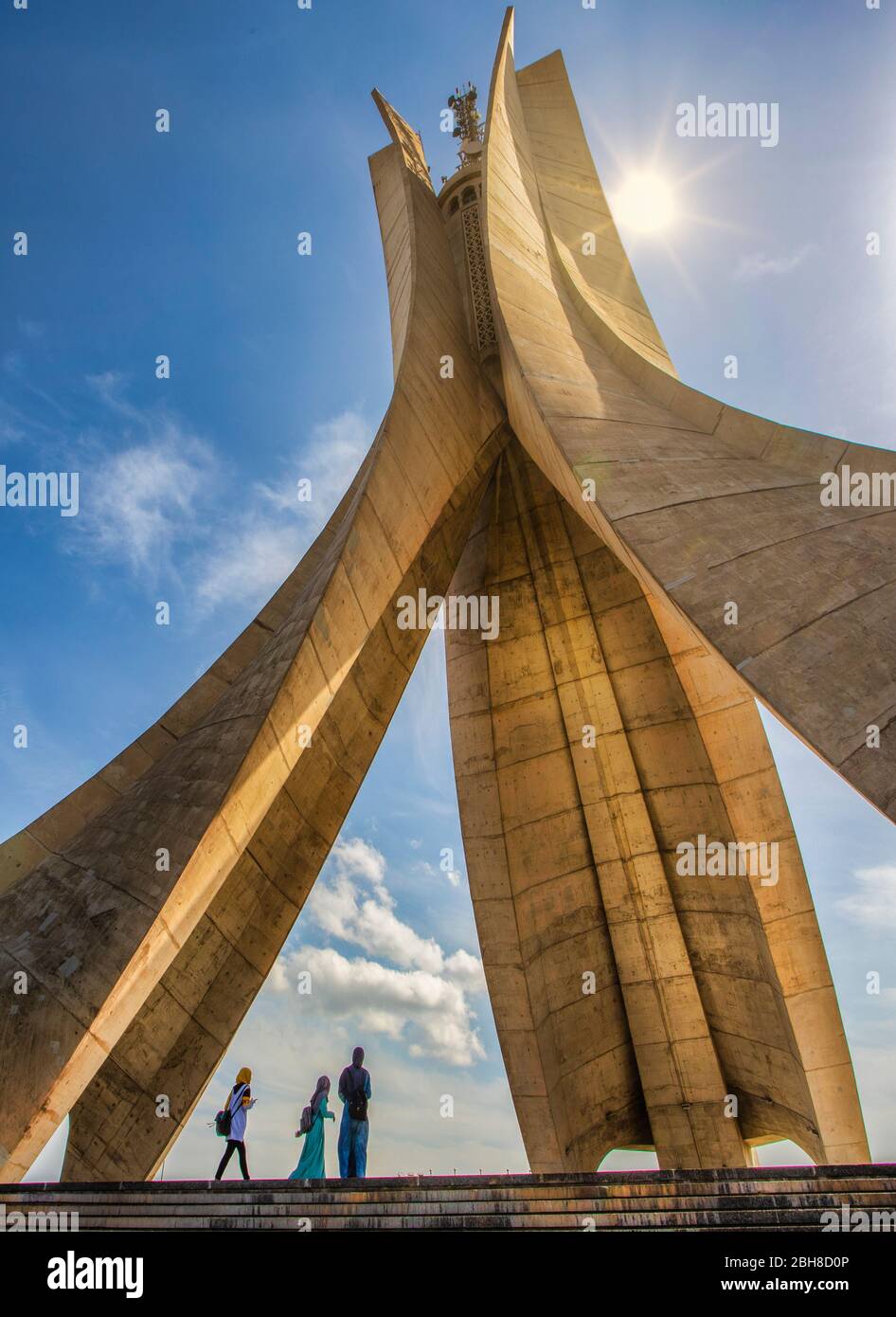 Argelia, Argel City, Martyrs Monument, Memorial, Makam El Chahid Stock Photo