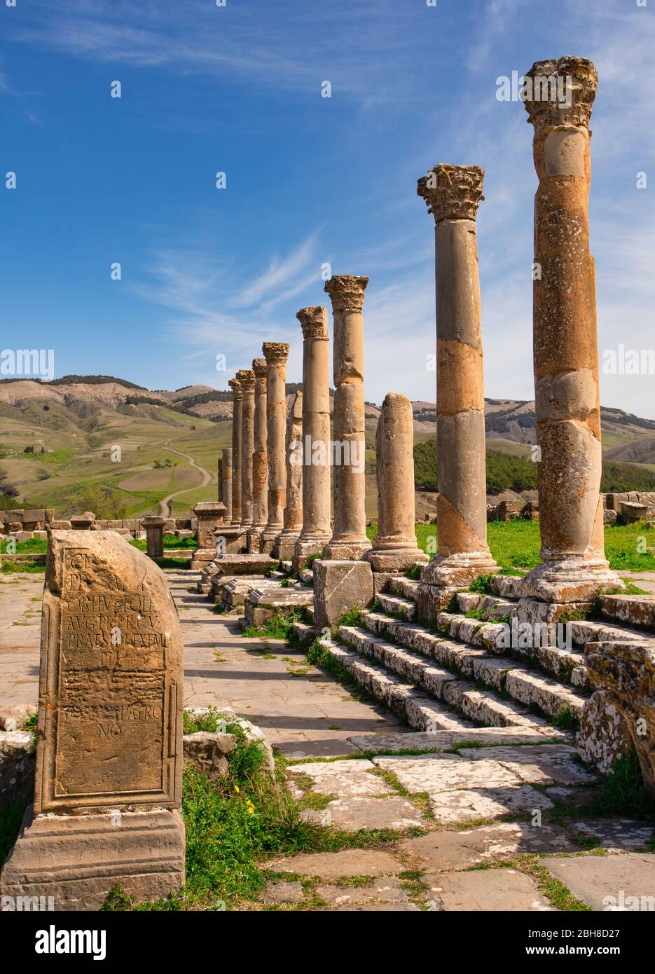 Argelia, Djemila City, Roman ruins of Djemila City, UNESCO, W.H. The Cap Stock Photo