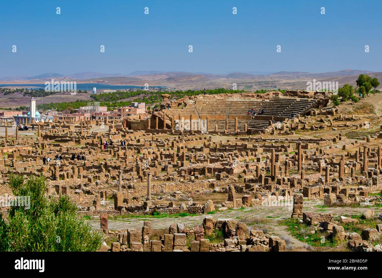 Argeia, Timgad City, Roman ruins of Timgad, UNESCO, (W.H.), the Theater Stock Photo