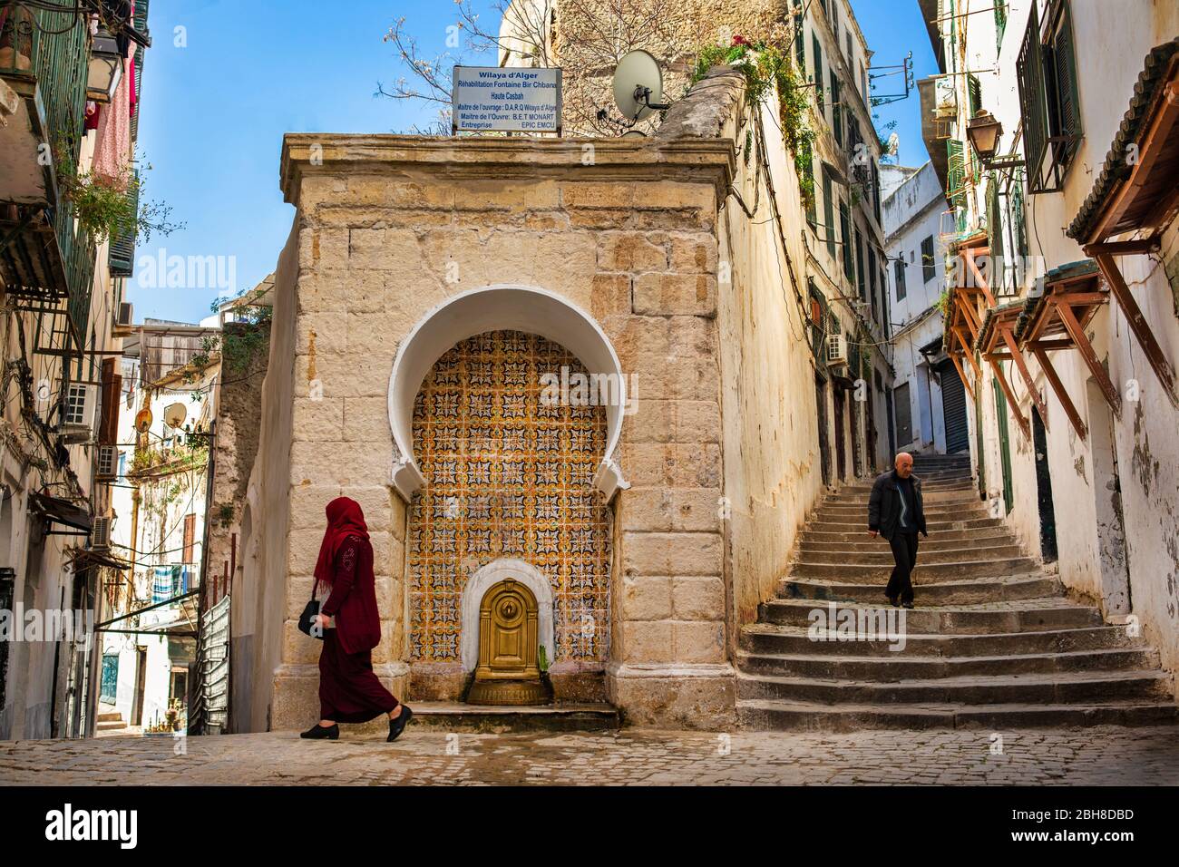 Argelia, Argel City, The Kasbah, UNESCO, (W.H Stock Photo - Alamy