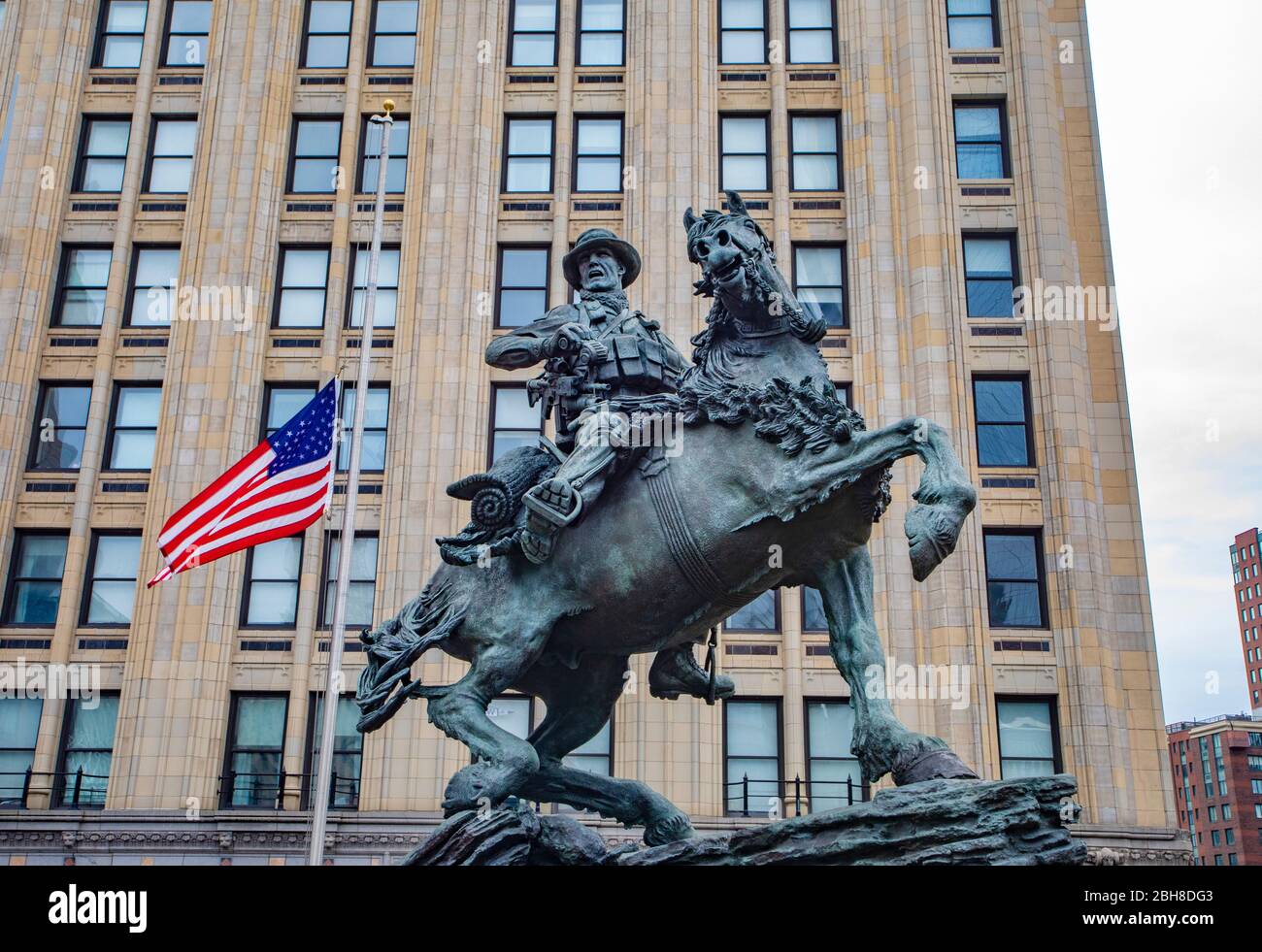 USA, New York City, Manhattan, Downtown, Monument Stock Photo