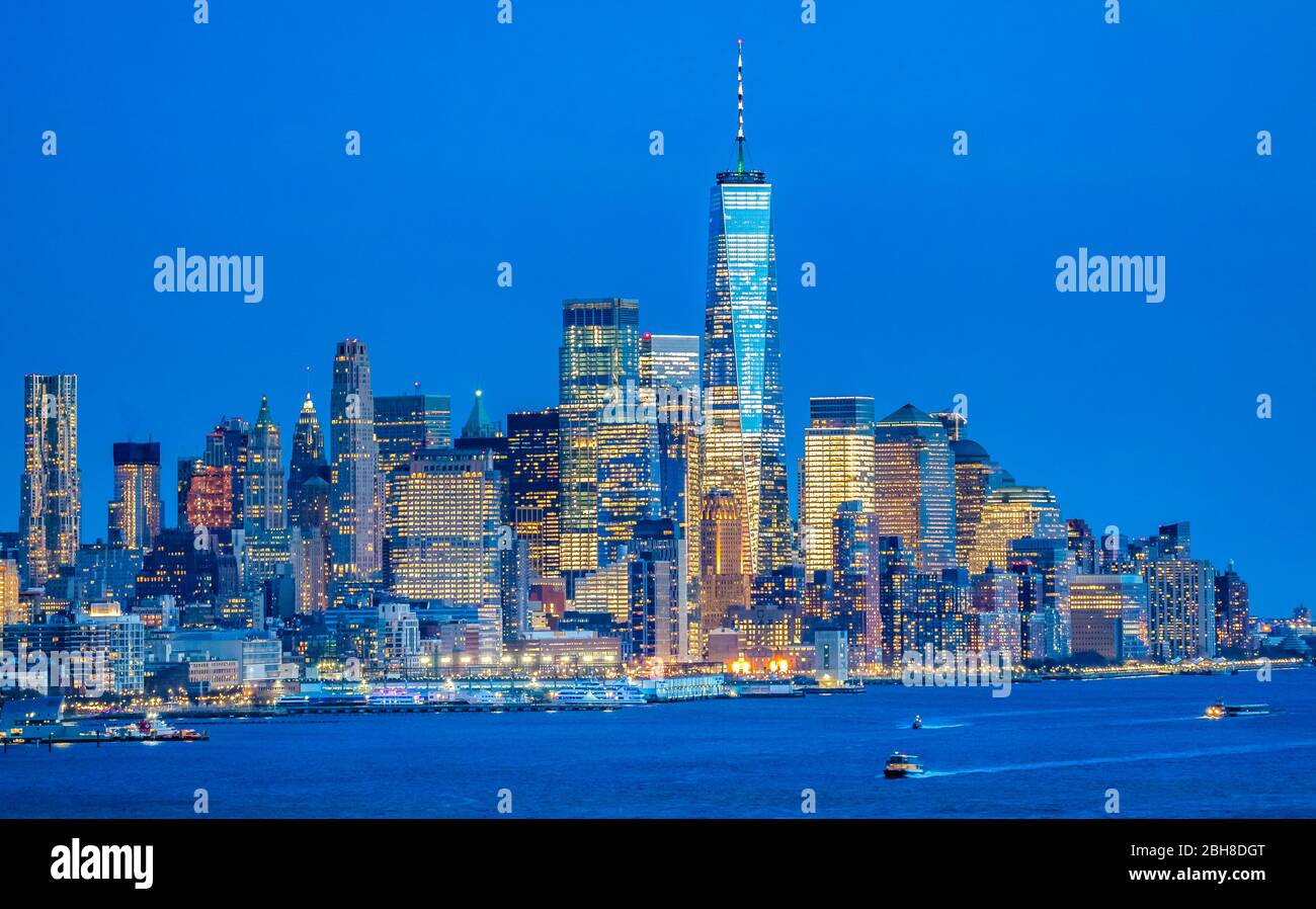 USA, New York City, Manhattan, Downtown Manhattan, World Trade Center Bldg. Stock Photo