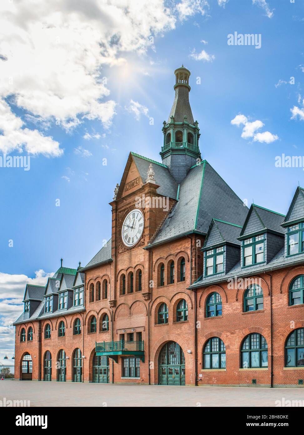 USA, New Jersey, Jersey City, Central Railroad Terminal Stock Photo