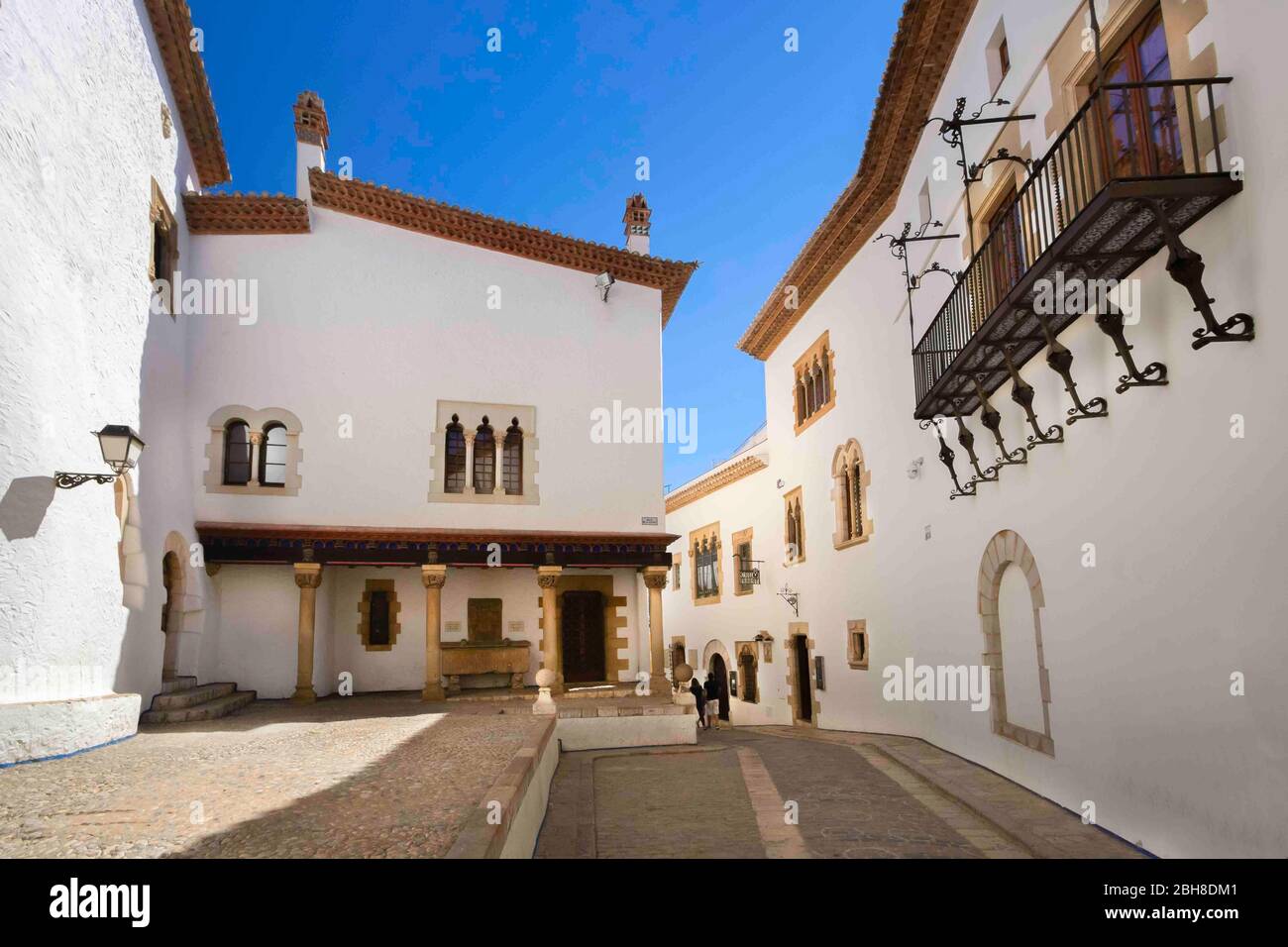 Spain, Catalunya, Barcelona Province, Sitges City,Medieval street Stock Photo