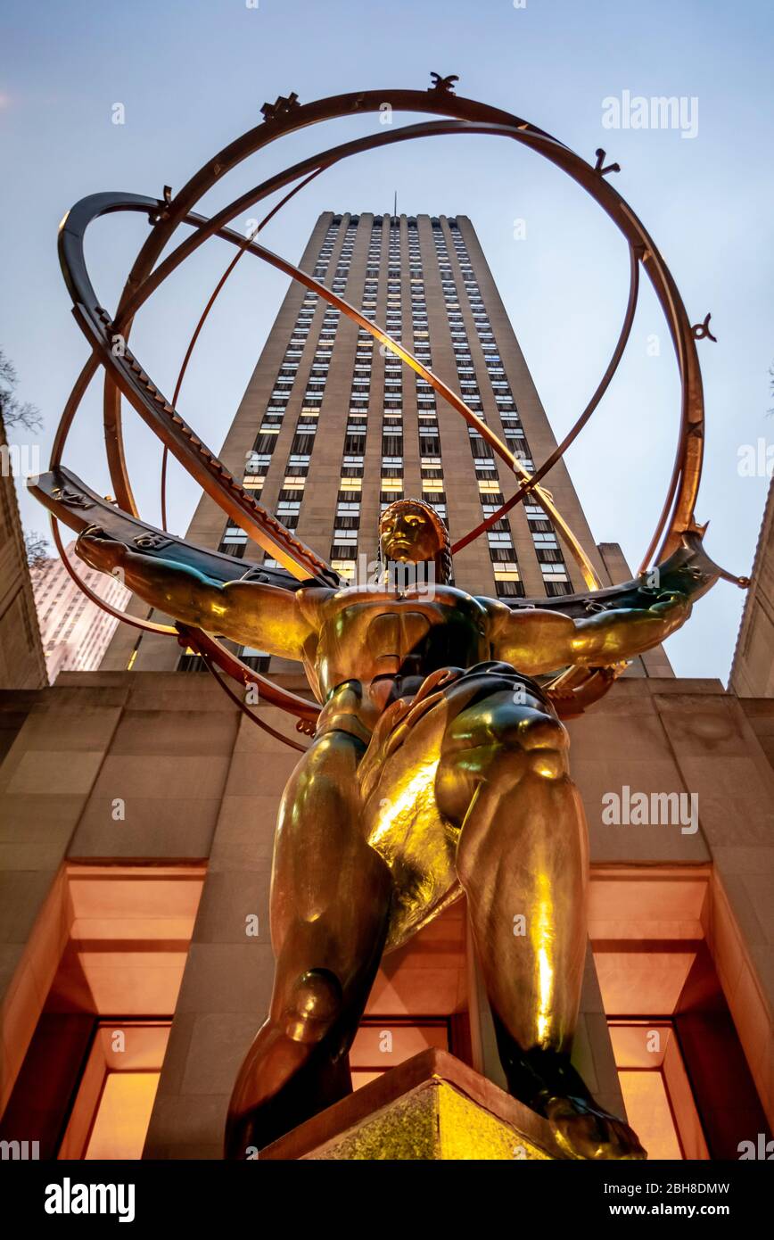 USA, New York City, Manhattan, Rockefellar Center, The Titan Stock Photo