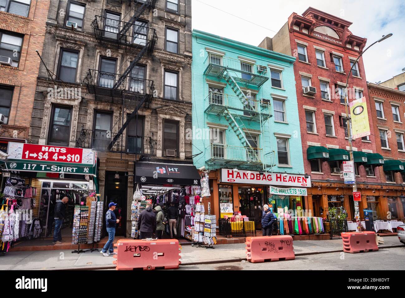 USA, New York City, Manhattan, Little Italy Street Stock Photo