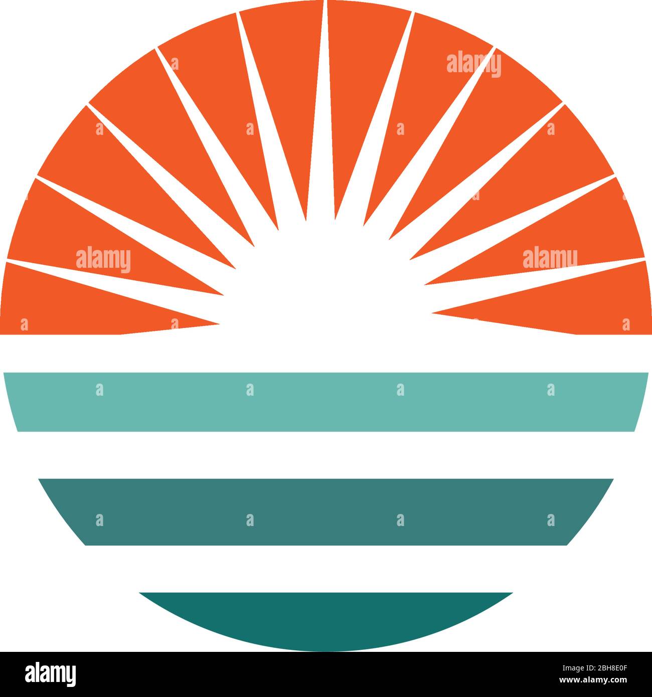 Sunset logo icon design vector template Stock Vector