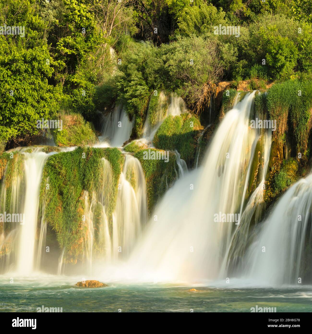 Skradinski Buk Wasserfall, Nationalpark Krka, UNESCO Weltnaturerbe, Dalmatien, Kroatien Stock Photo