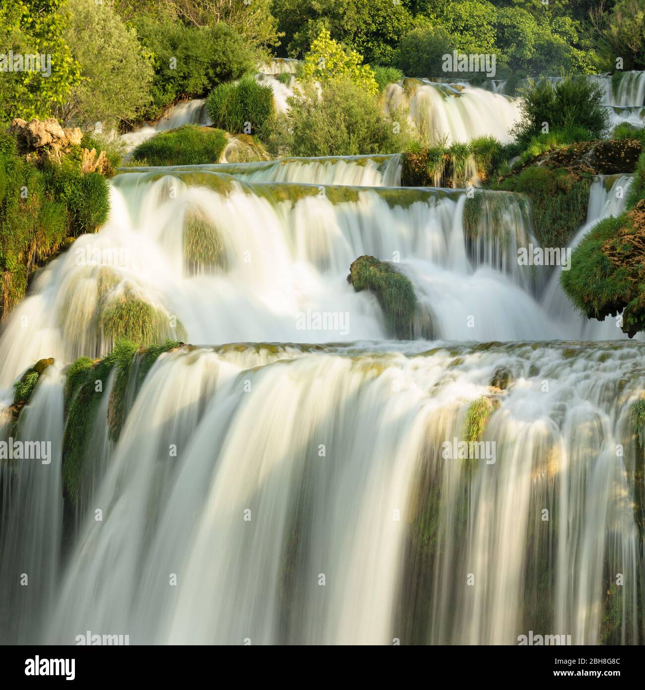 Skradinski Buk Wasserfall, Nationalpark Krka, UNESCO Weltnaturerbe, Dalmatien, Kroatien Stock Photo