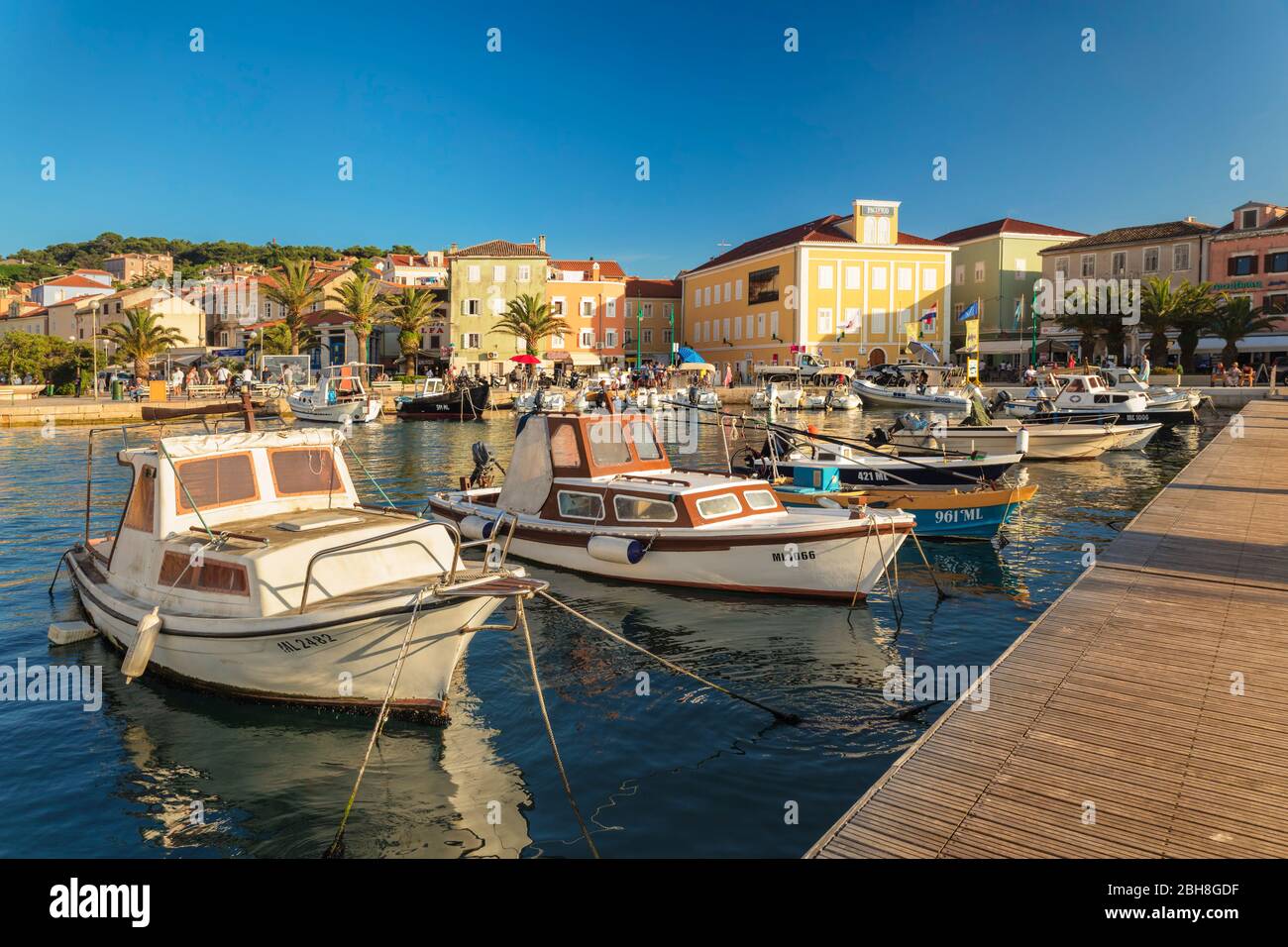 Mali Losinj bei Sonnenuntergang, Insel Losinj, Kvarner Bucht, Kroatien Stock Photo