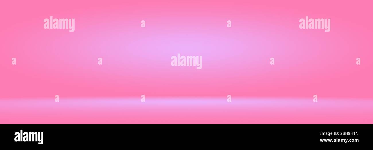 Abstact photographic Pink Gradient studio backdrop Background. Stock Photo