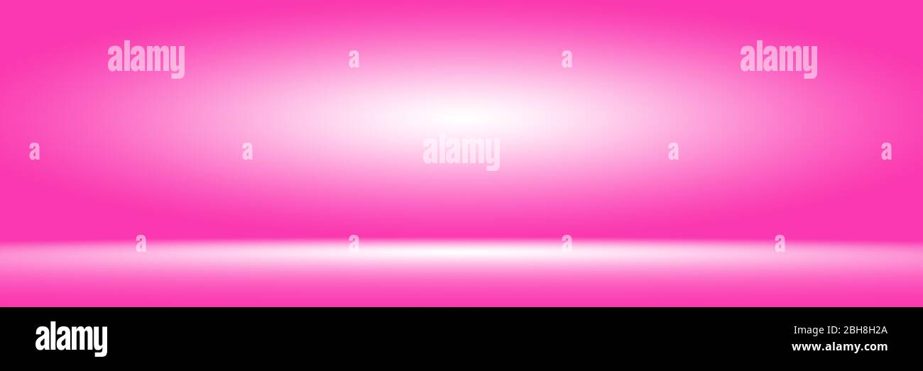 Abstact photographic Pink Gradient studio backdrop Background. Stock Photo