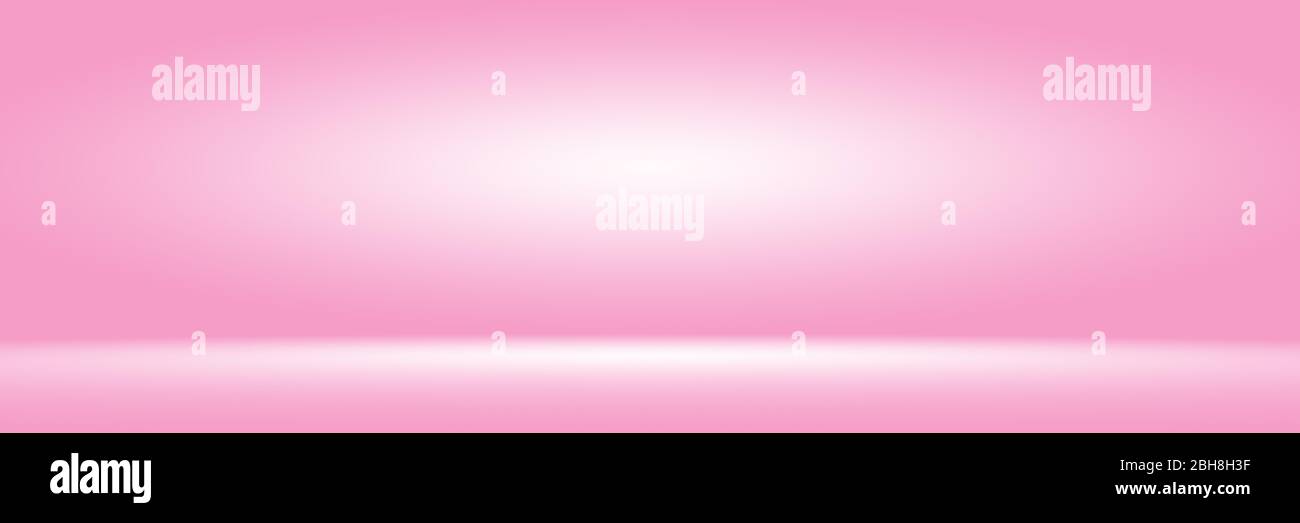 Abstact photographic Pink Gradient studio backdrop Background. Stock Photo