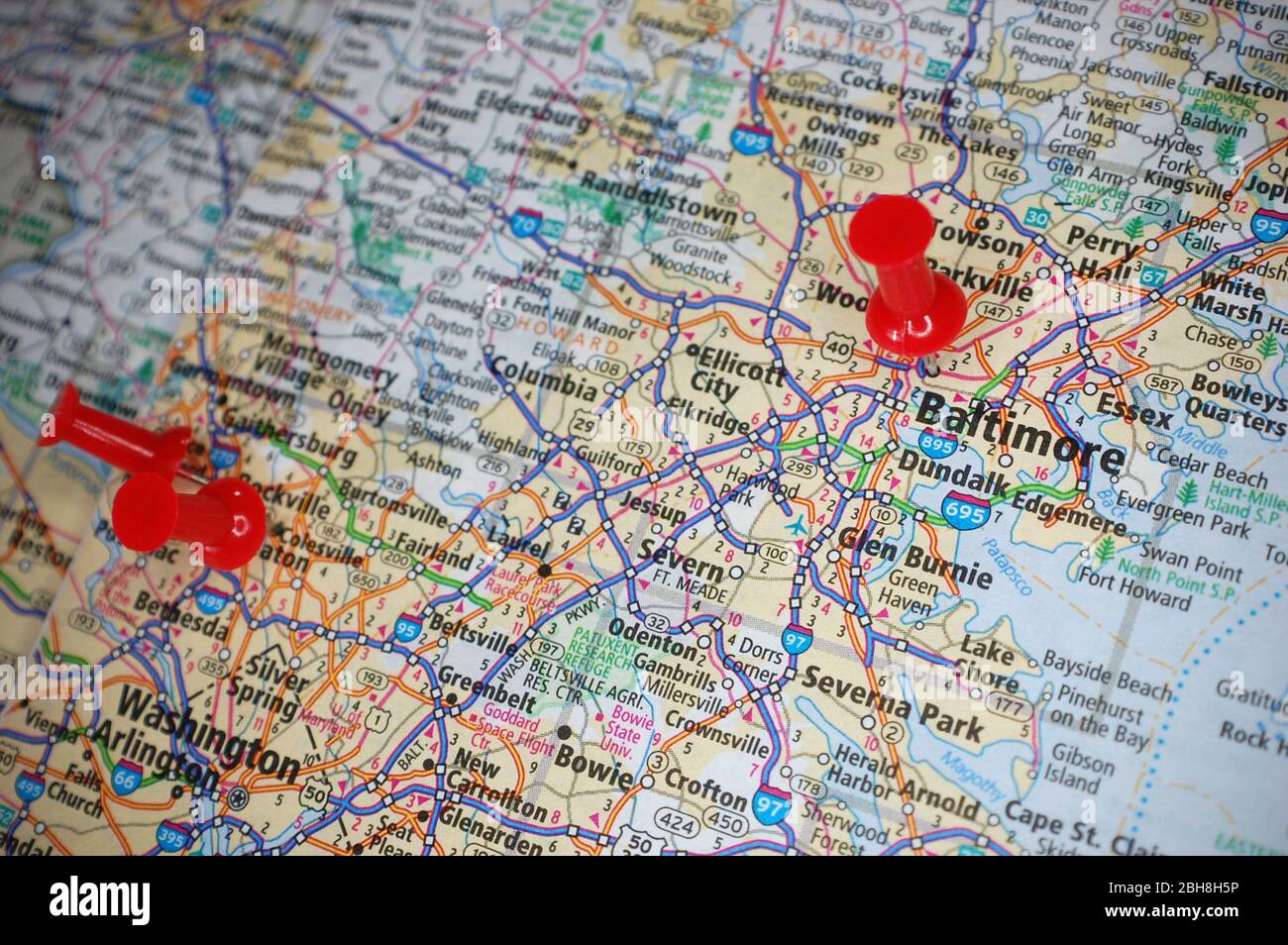 Baltimore city map High Resolution Stock Photography and Images - Alamy