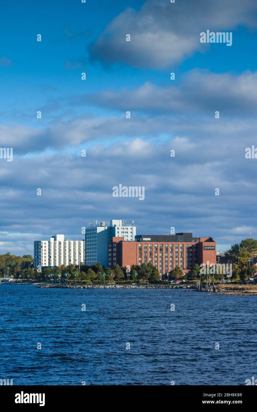 Canada, Nova Scotia, Sydney, city skyline, dawn Stock Photo