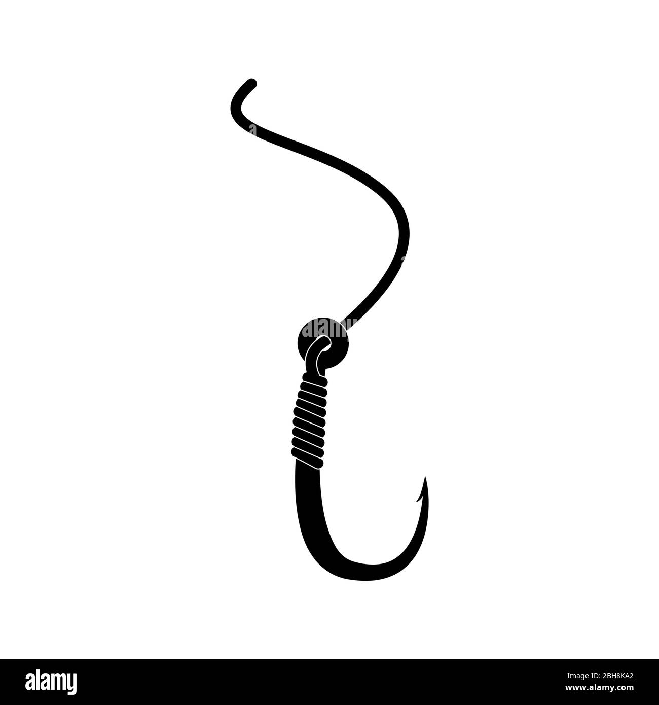 Fishing hook vector Black and White Stock Photos & Images - Alamy