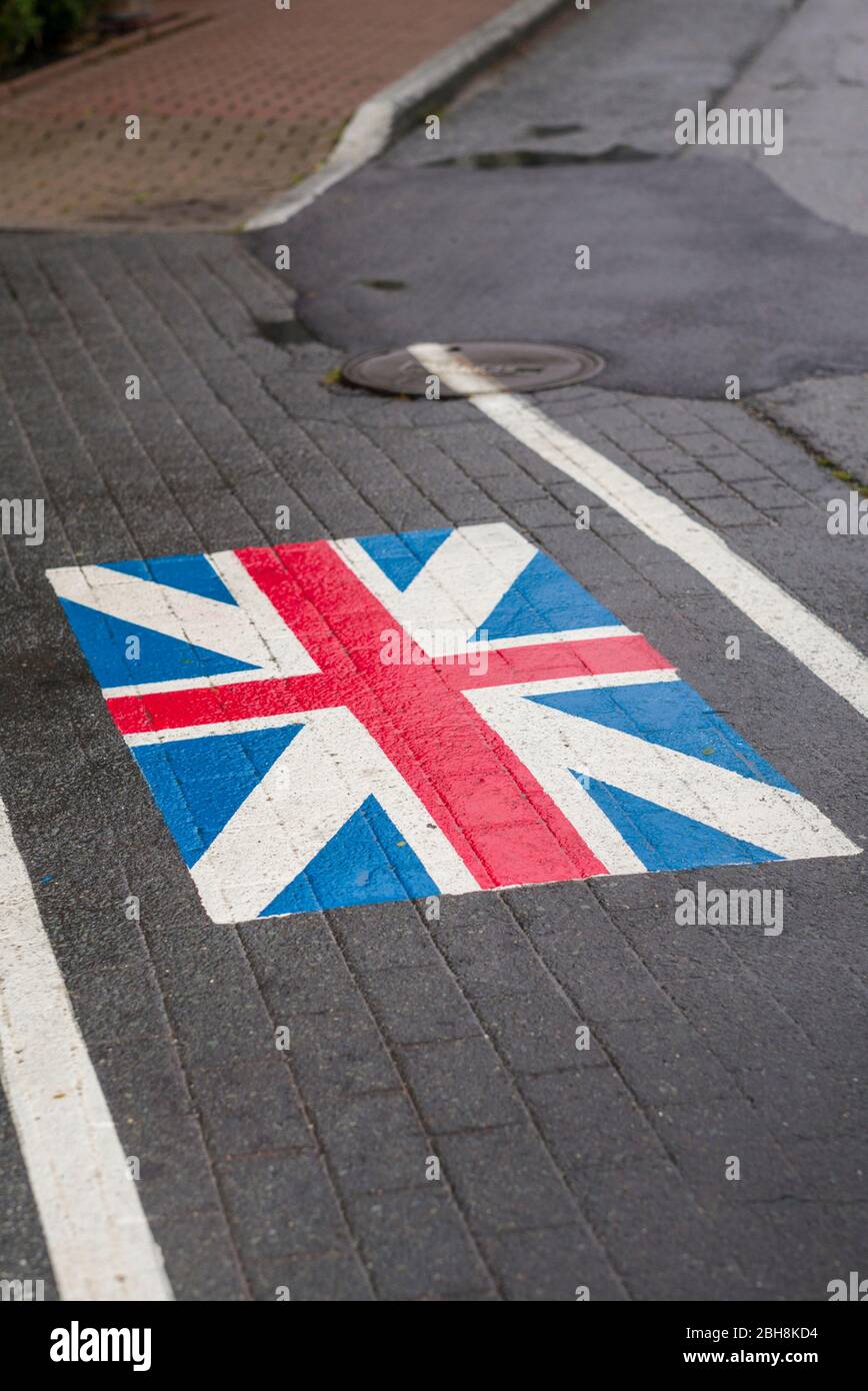 Canada, Nova Scotia, Shelburne, historic waterfront, British Union Jack