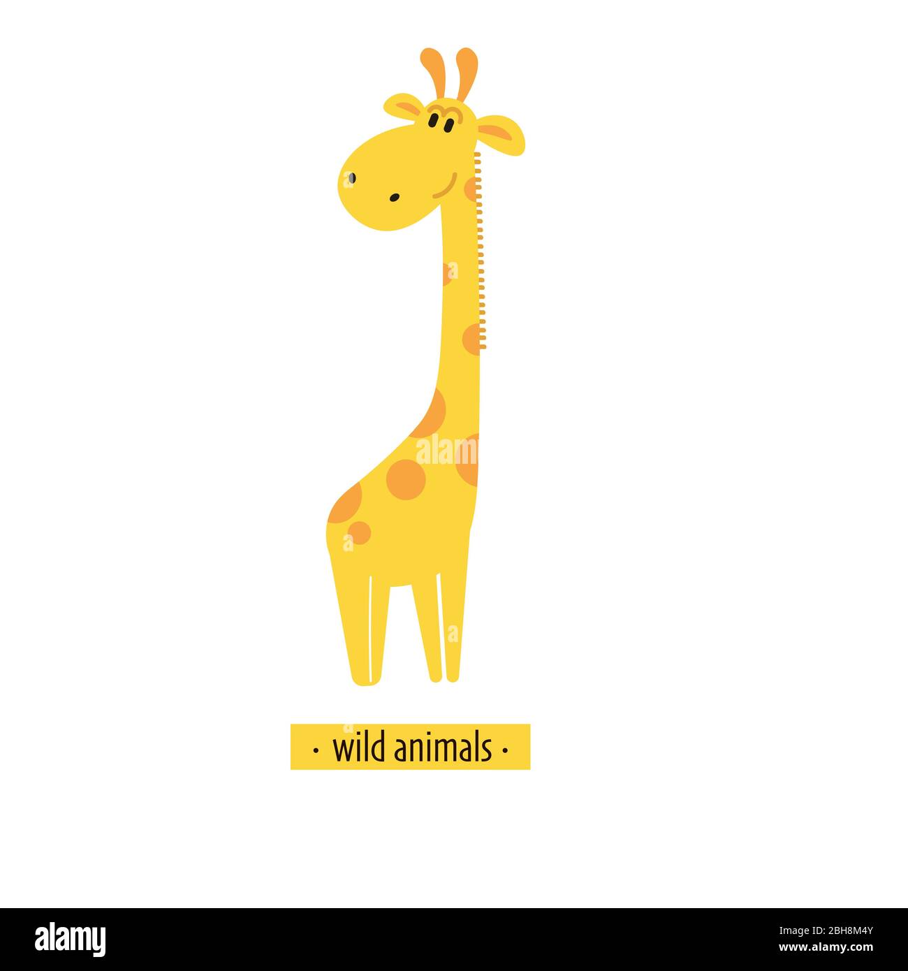 Cute vector giraffe isolated on white background Stock Vector Image ...