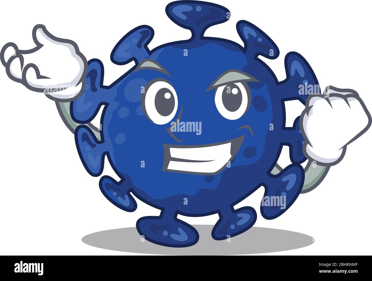 A dazzling streptococcus mascot design concept with happy face. Vector illustration Stock Vector