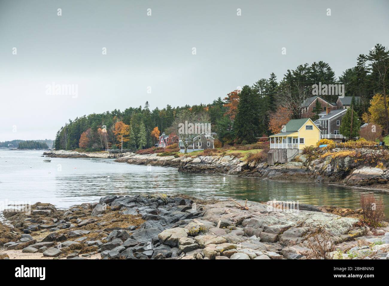 USA, Maine, Five Islands, village view Stock Photo Alamy