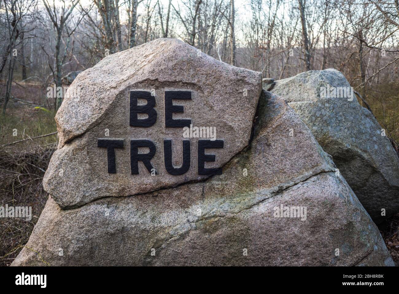 USA, New England, Massachusetts, Cape Ann, Gloucester, Dogtown Rocks ...