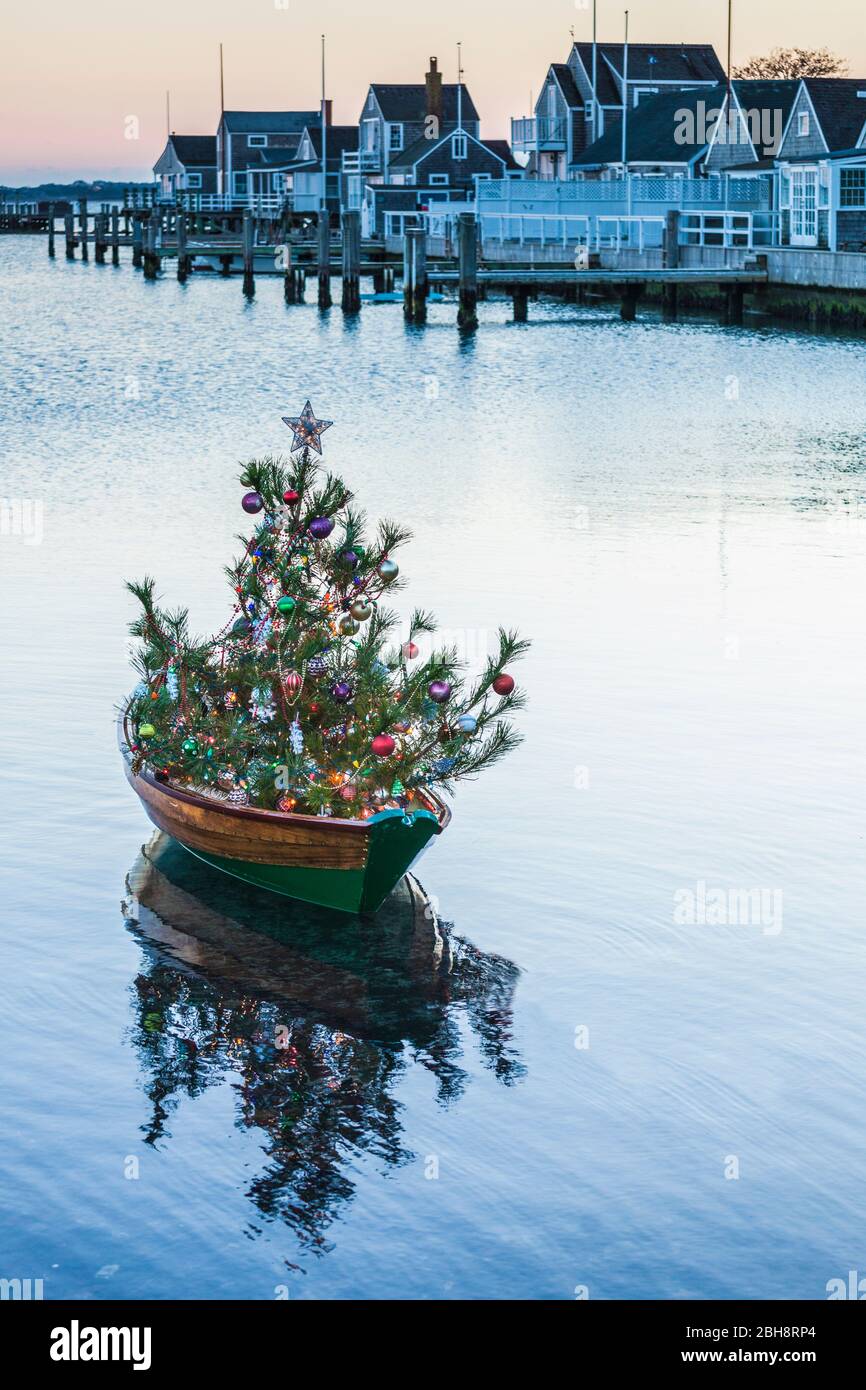 Christmas boat tree massachusetts hires stock photography and images