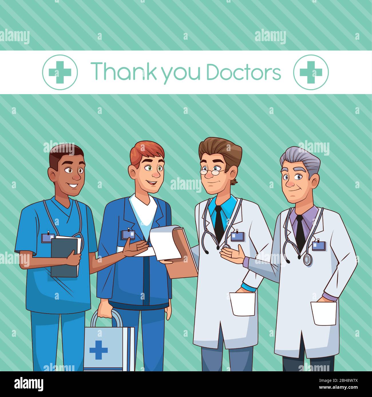 Professionals doctors staff characters icons hi res stock photography Professionals doctors staff characters icons hi res stock photography