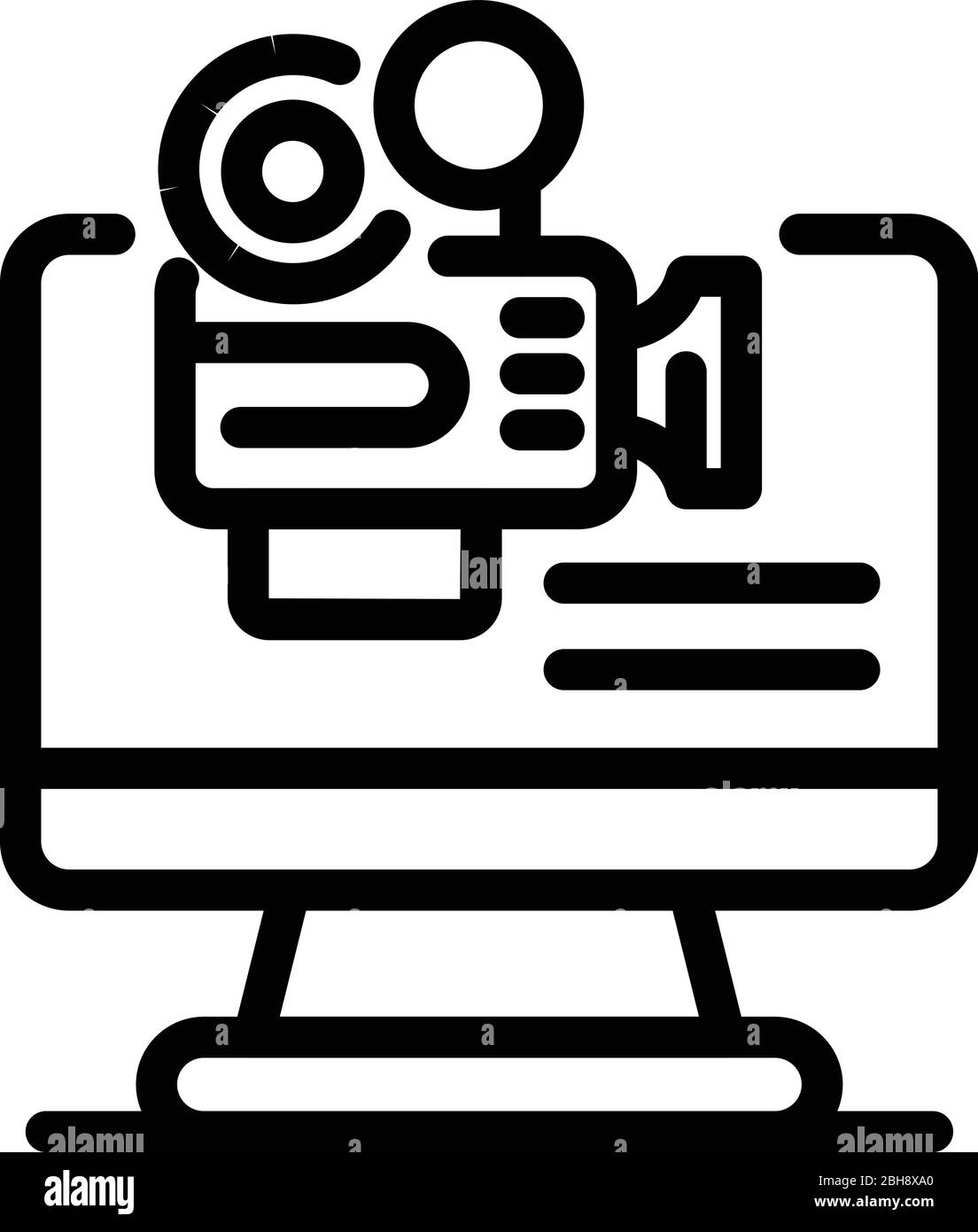 Record computer camera icon, outline style Stock Vector Image & Art - Alamy