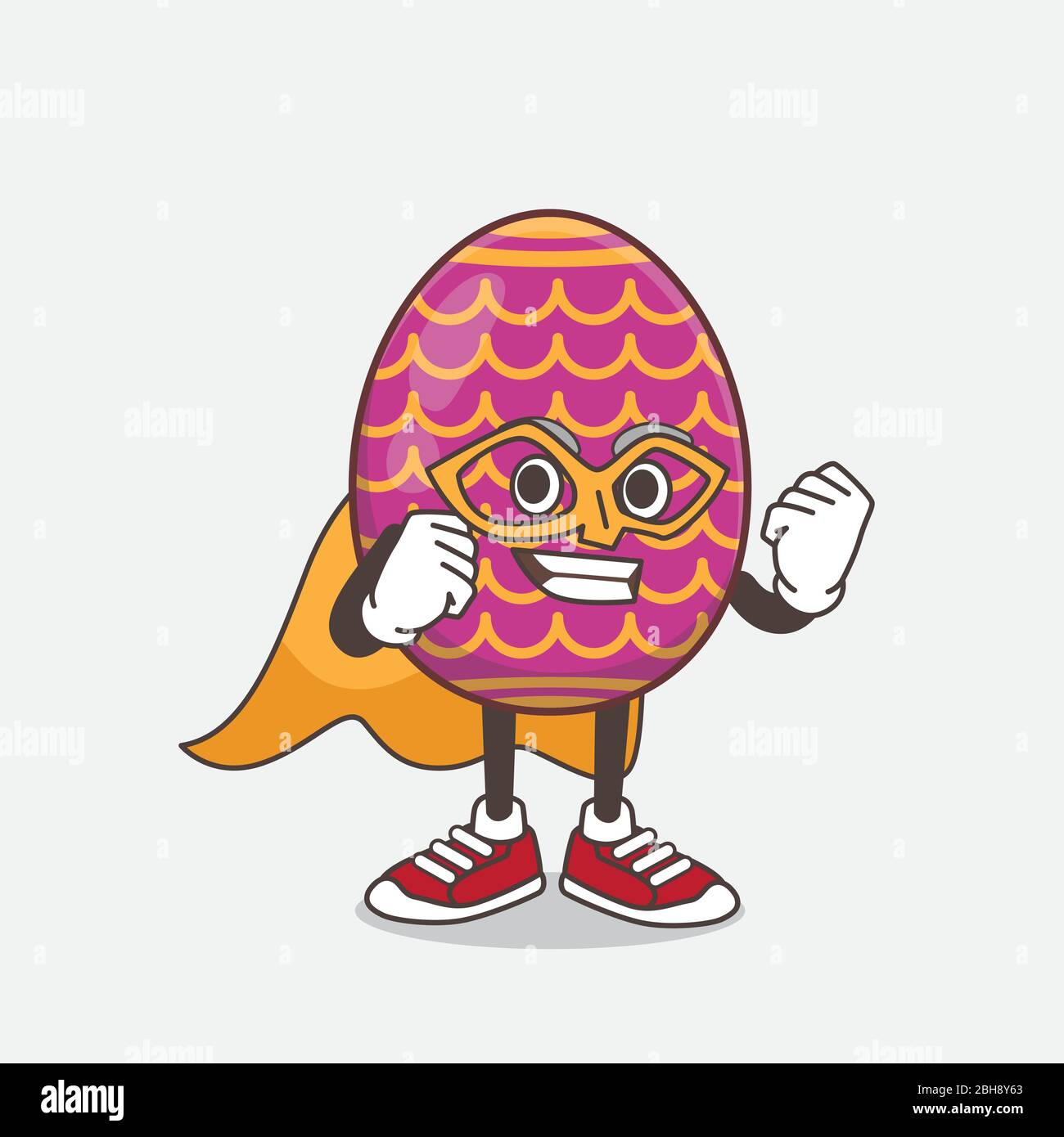 Illustration of Easter Egg Mascot Vector Character with Pose Stock ...