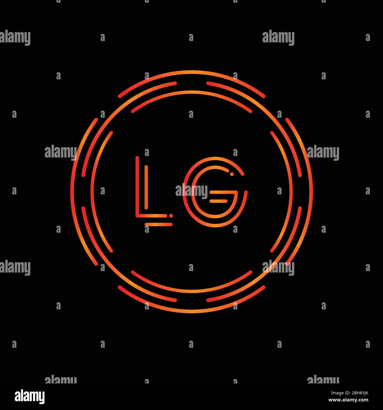 Initial LG letter Logo Design vector Template. Abstract Letter LG logo