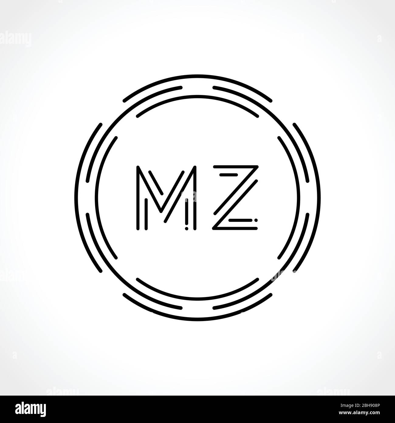 Mz logo design Stock Vector Images - Alamy
