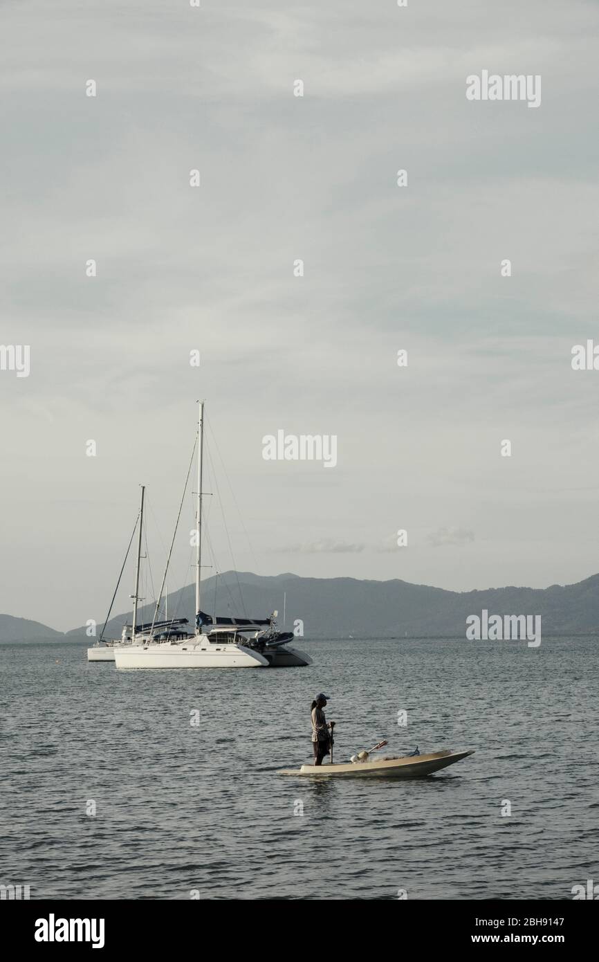 Fisherman In Sailing Boat High Resolution Stock Photography and Images ...