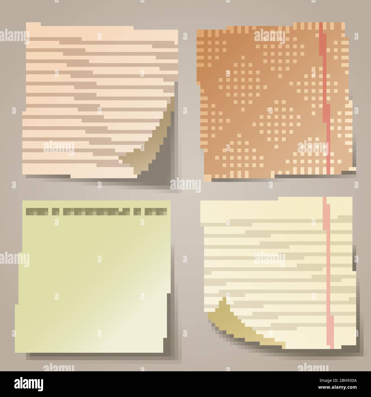 Realistic blank sticky notes. Colored sheets of note papers. Paper ...
