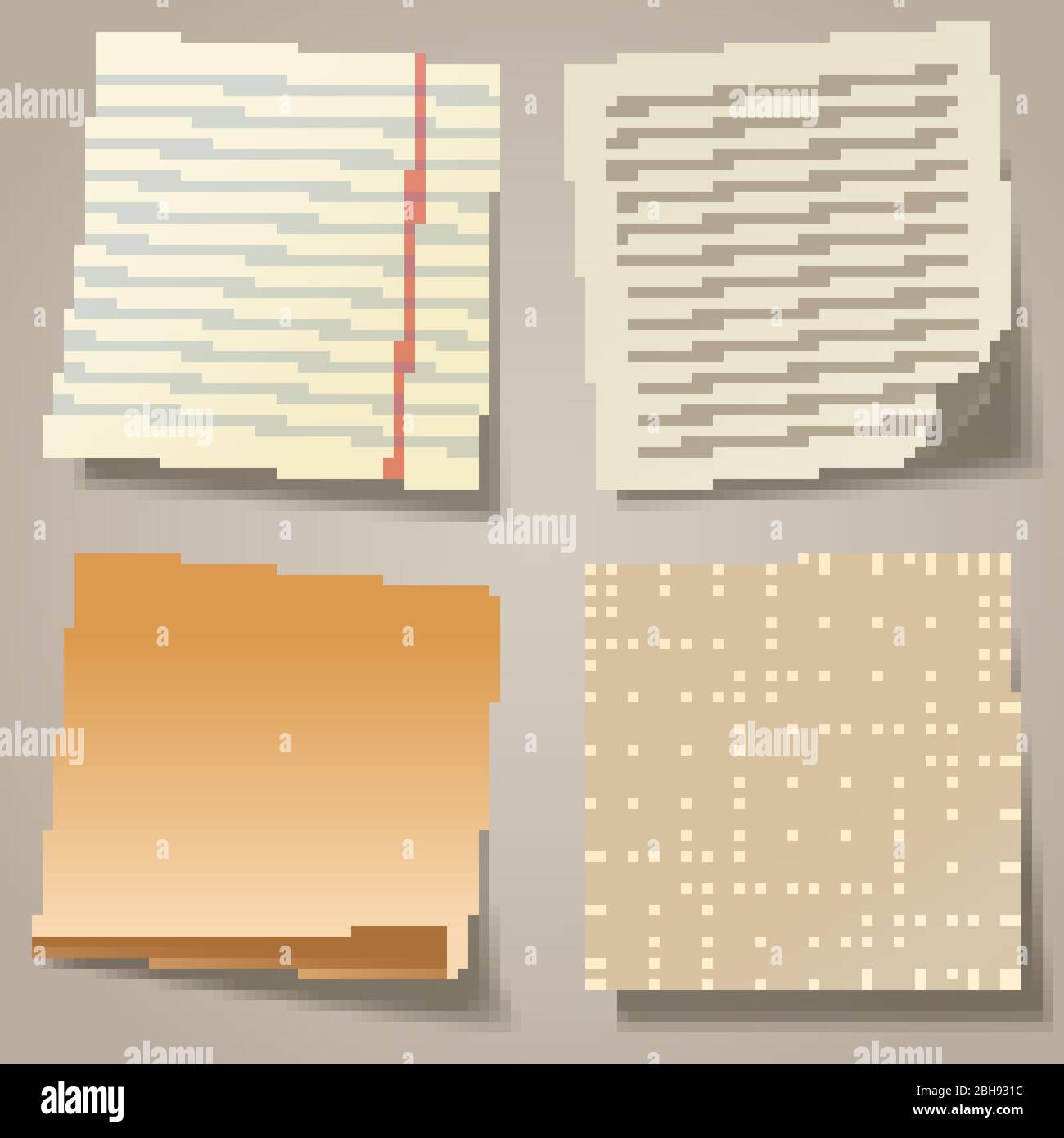Realistic blank sticky notes. Colored sheets of note papers. Paper ...
