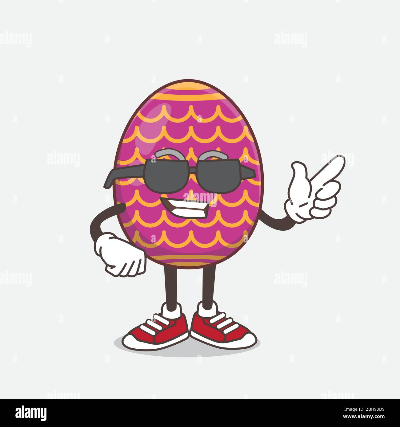 Illustration of Easter Egg Mascot Vector Character with Pose Stock ...