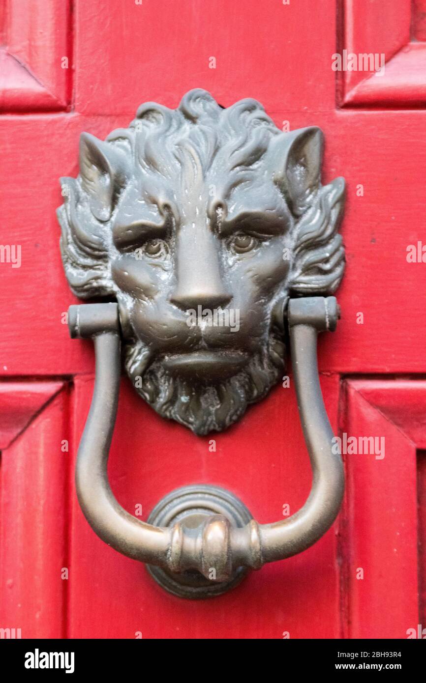 knockeron red door Stock Photo