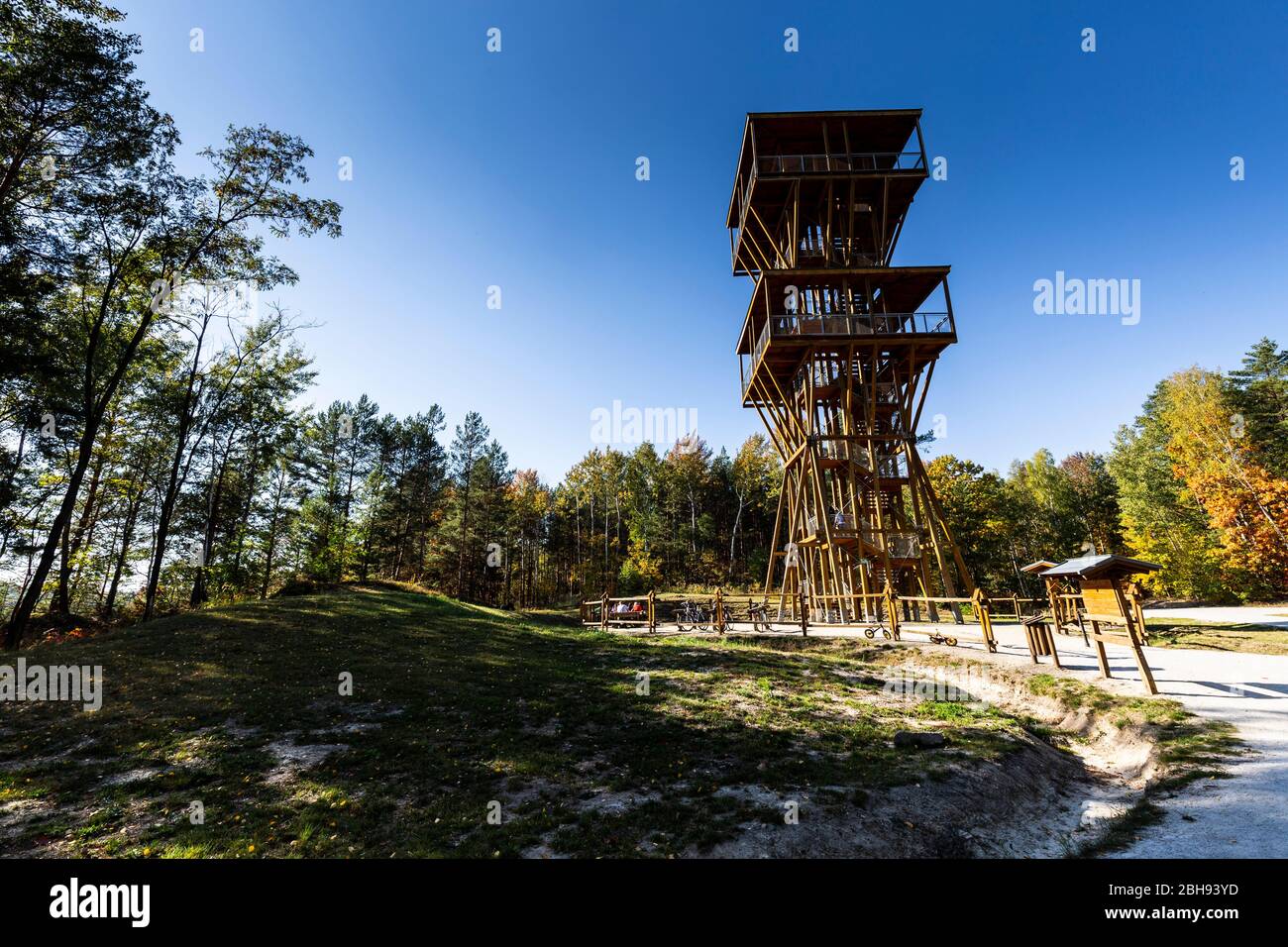 Europe, Poland, Lubusz Voivodeship, Muskau Bend Landscape Park / Muskauer Faltenbogen / The Muskauer Faltenbogen / Åuk Mużakowa UNESCO Global Geopark Stock Photo